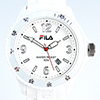 Fila Sportuhr weißes Kautschuk-Armband, weißes Ziffernblatt, weiße Lünette
