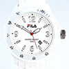 Fila Sportuhr weißes Kautschuk-Armband, weißes Ziffernblatt, weiße Lünette