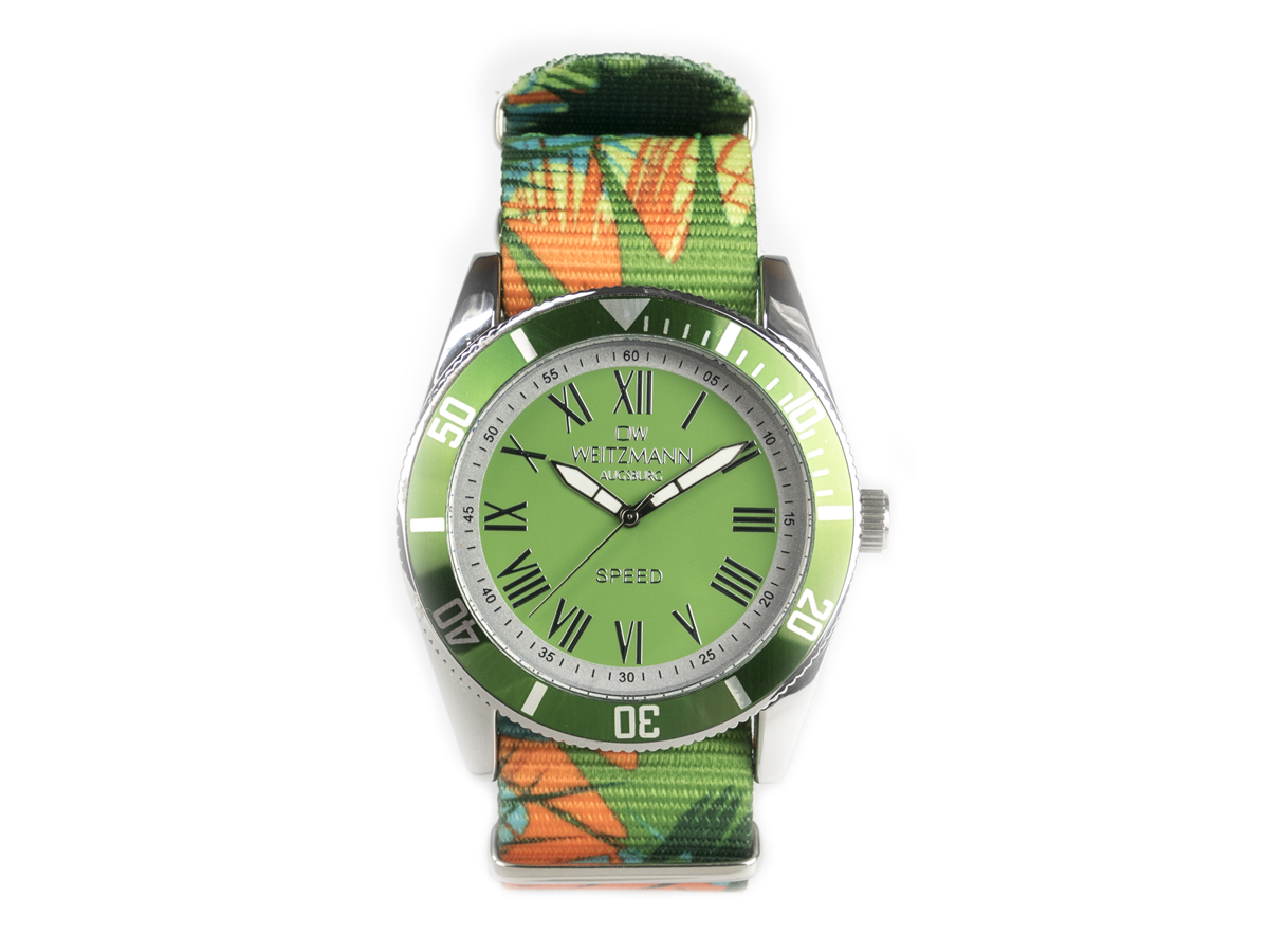Speed Camouflage, Hippie-Unisex-Uhr, Look grün