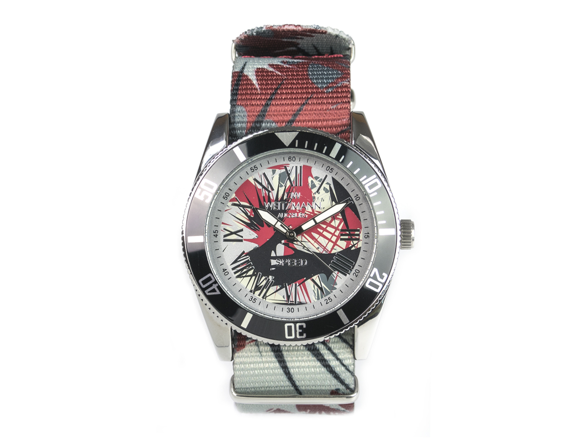Speed Camouflage, Hippie-Unisex-Uhr, Look anthrazit