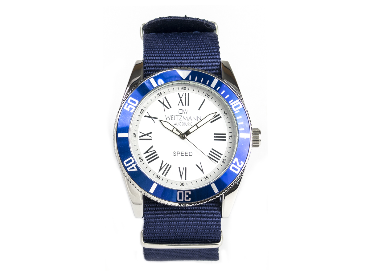 Speed, aktuelle Unisex Armband-Uhr, unifarbenes Natoband dunkelblau